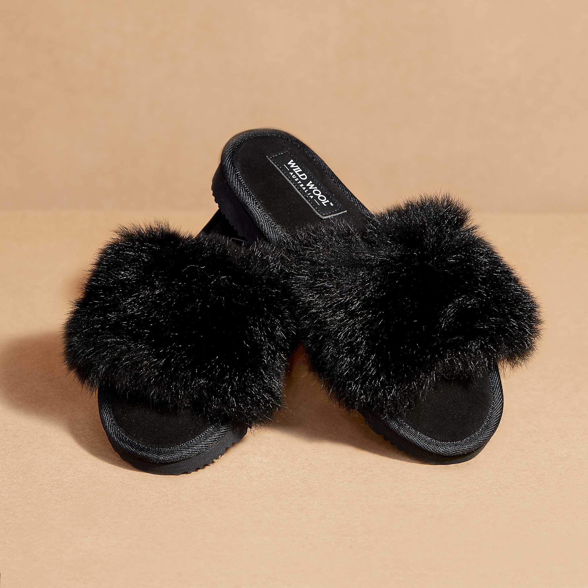 Wild discount fur slides