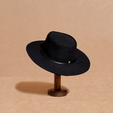 Kid's Black suede hat